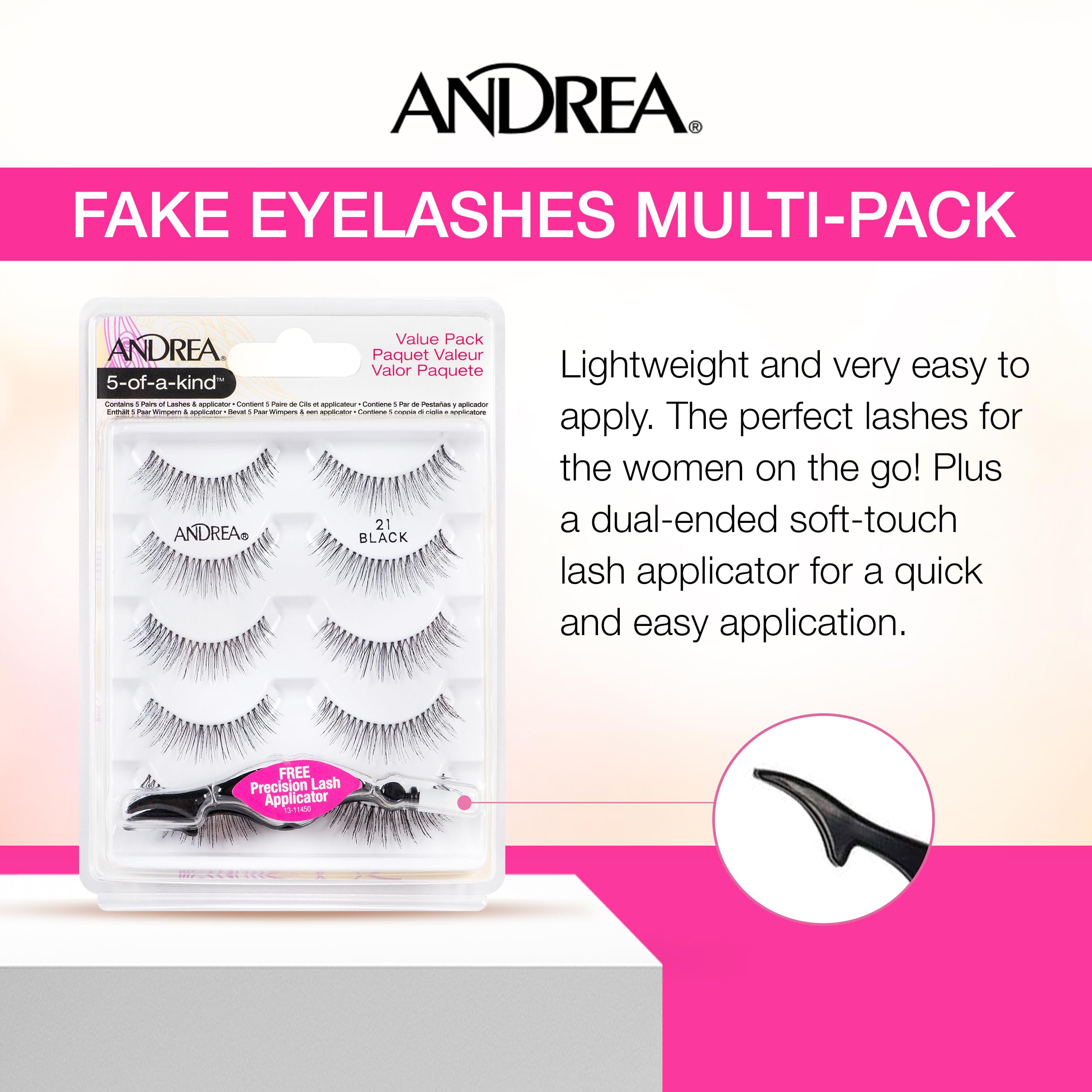 Amazon.com: Andrea Fake Eyelashes Multi-Pack with Applicator, 21mm